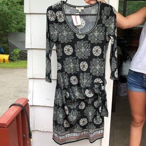 Maxx studio dress drop waist with side tie